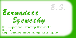 bernadett szemethy business card